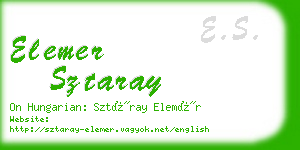 elemer sztaray business card